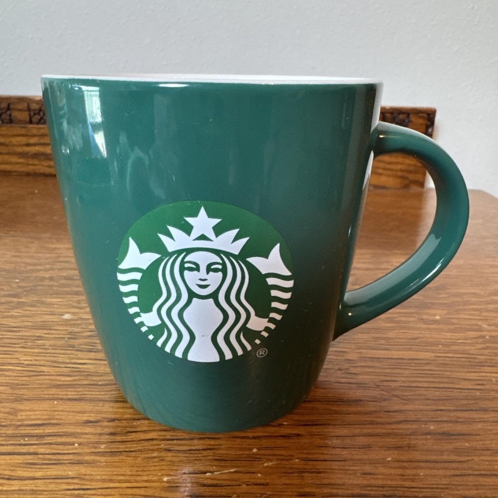 Starbucks 2021 Green Classic Mermaid Logo Ceramic Coffee Hot Tea Cup/Mug 12 oz.